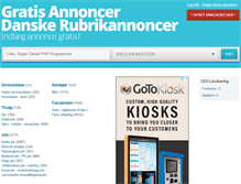 Tablet Screenshot of gratisannoncerdanmark.com